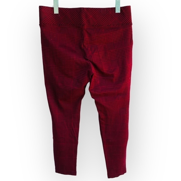 Torrid Pants Pull On Comfort Red Black Check Pattern Size 0 (Large) - Picture 5 of 12